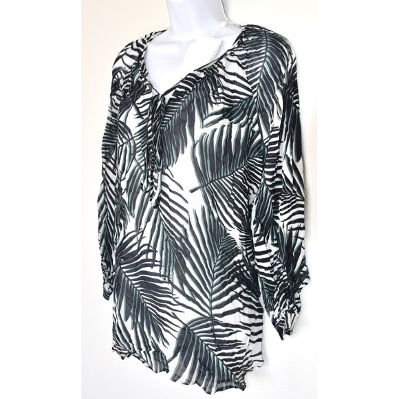 HUGO BOSS NWT BILINEA PLEASANT PALM FANTASY TUNIC TOP. SIZE US 4 (S) - Picture 11 of 16